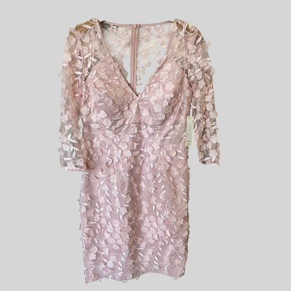 Eliza J, New With Tags 3D Floral  Appliqué Sheath Dress - Picture 1 of 6